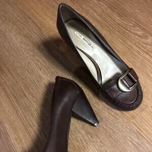 Via Spiga Brown Belted Heels Size 8.5